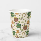 Vintag Irland Icon Muster Pappbecher (Vorderseite)