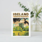 Vintag Irland - Postkarte (Stehend Vorderseite)