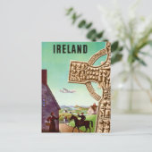 Vintag Irland - Postkarte (Stehend Vorderseite)