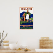 Vintag Irland Reiseplakat Poster (Küche)