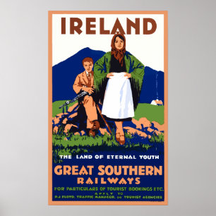 Vintag Irland Reiseplakat Poster