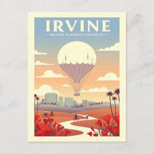 Vintag Irvine California Postkarte (Vorderseite)