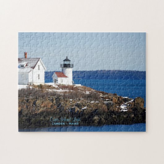 Vintag Island Lighthouse Custom Foto Puzzle (Horizontal)