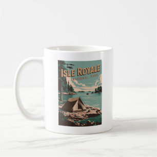 Vintag Isle Royale Nationalpark Camping Kaffeetasse