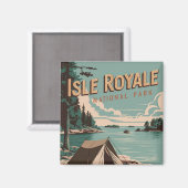 Vintag Isle Royale Nationalpark Camping Magnet (Vorderseite/Rückseite)