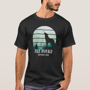 Vintag Isle Royale Nationalpark Howling Wolf Woo T-Shirt