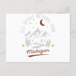 Vintag Isle Royale Nationalpark Michigan Postkarte