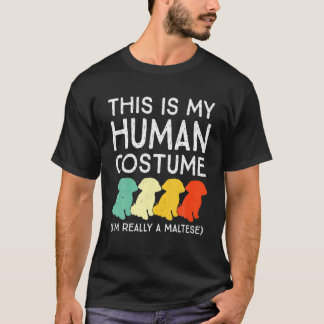 Vintag ist das mein menschlicher Kostüm Malteser H T-Shirt