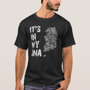 Vintag ist es in meiner DNA Südkorea Kontur Karte T-Shirt