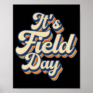 Vintag ist Feldtag Y'all Niedlich Teacher Field Da Poster