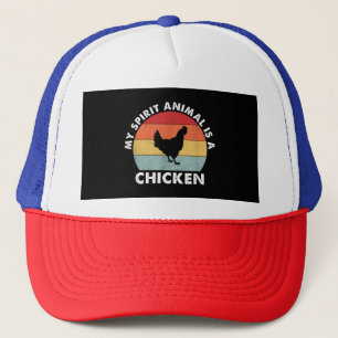 Vintag ist mein Geiststier ein Huhn Truckerkappe