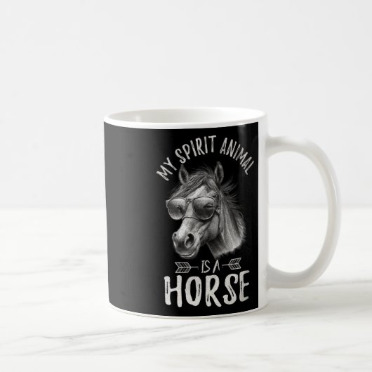 Vintag ist mein Geisttier ein Pferd Kaffeetasse (Rechts)