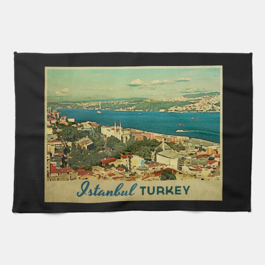 Vintag Istanbul Türkei Handtuch (Horizontal)