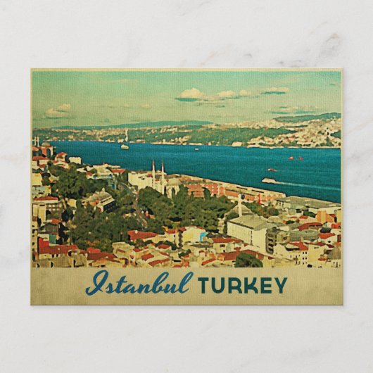 Vintag Istanbul Türkei Postkarte (Vorderseite)