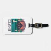 Vintag Istanbul Türkei Skyline Gepäckanhänger (Vorderseite horizontal)