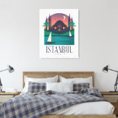 Vintag Istanbul Türkei Skyline Leinwanddruck (Insitu (Schlafzimmer))
