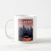 Vintag Istanbul Türkei Stadtbild Crescent Kaffeetasse (Links)
