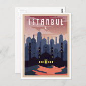 Vintag Istanbul Türkei Stadtbild Crescent Postkarte (Vorne/Hinten)