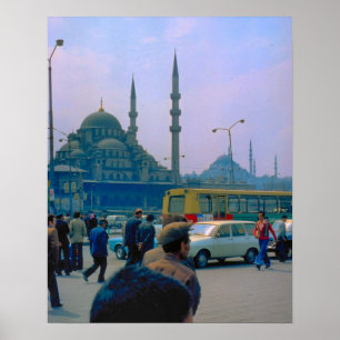 Vintag Istanbul, Verkehr, Hagia Sophia Moschee Poster