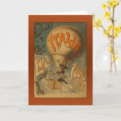 Vintag Italia Hot Air Ballon Grüße Karte (Gelbe Blume)