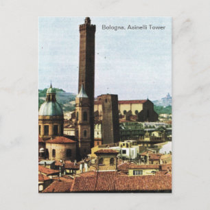 Vintag Italien, Bologna, Asinelli Tower Postkarte