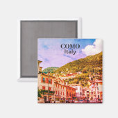 Vintag Italien Como Town Souvenir Magnet (Vorderseite/Rückseite)