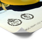 Vintag Italien Lemons Travel Poster (Ecke)