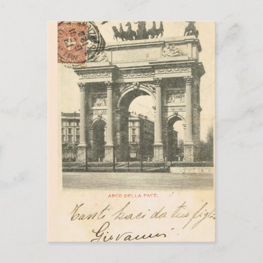 Vintag Italien, Milano, Arco della tempo, 1894 Postkarte (Vorderseite)