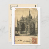 Vintag Italien, Milano, Duomo 1900 Postkarte (Vorne/Hinten)