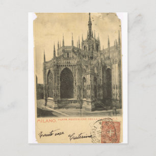Vintag Italien, Milano, Kathedrale, 1895 Postkarte
