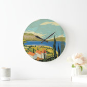 Vintag-Italien-Poster Große Wanduhr (Zuhause)