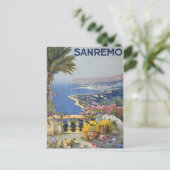 Vintag Italien Reiseplakat Postkarte (Stehend Vorderseite)