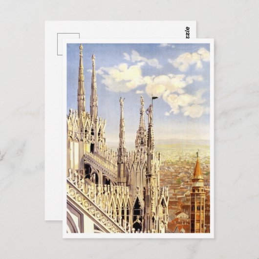 Vintag Italien Reiseplakat Postkarte (Vorne/Hinten)