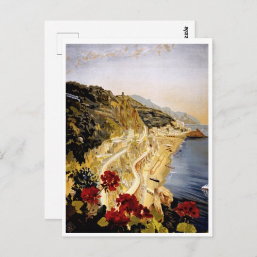 Vintag Italien Reiseplakat Postkarte (Vorne/Hinten)