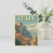 Vintag Italien Retro Italienische Reise Postkarte (Stehend Vorderseite)