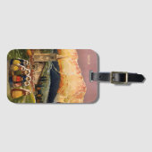 Vintag Italy Travel custom monogram Gepäckanhänger (Vorderseite (Horizontal))