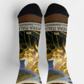 Vintag Italy Travel custom monogram Socken (Oben)