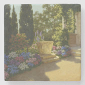 Vintag Ivan Choultse Jardin Villa Cypris Steinuntersetzer (Vorderseite)
