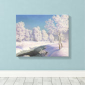 Vintag Ivan Choultse Wintermorgens im Engadin Leinwanddruck (Insitu (Holzboden))