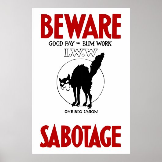 Vintag IWW Propaganda Poster (Vorne)