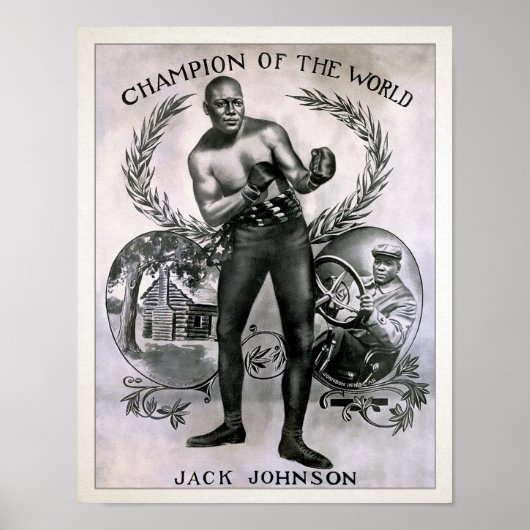 Vintag Jack Johnson Champion Poster (Vorne)