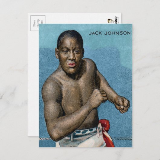 Vintag Jack Johnson Postkarte (Vorne/Hinten)