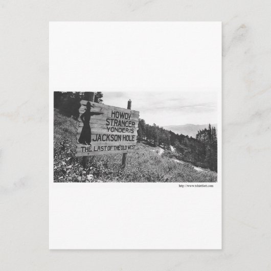 Vintag Jackson Hole Postkarte (Vorderseite)