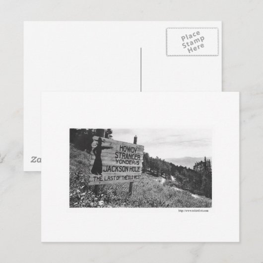 Vintag Jackson Hole Postkarte (Vorne/Hinten)