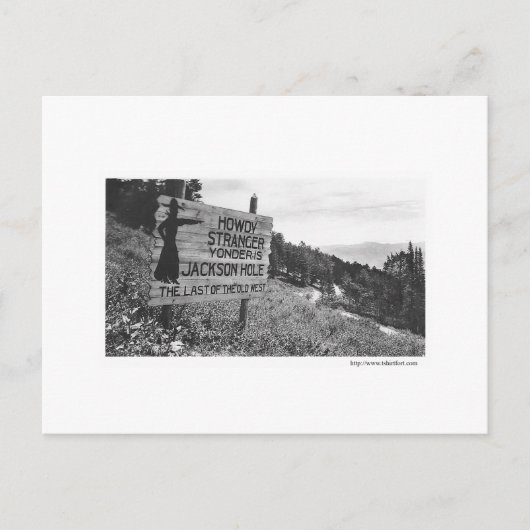 Vintag Jackson Hole Postkarte (Vorderseite)