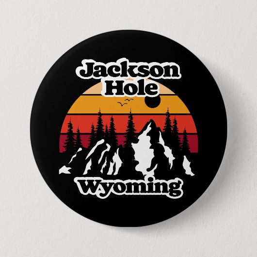 Vintag Jackson Hole Wyoming Button (Vorderseite)
