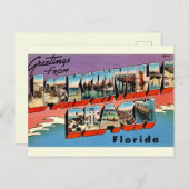 Vintag Jacksonville Beach Florida Postkarte (Vorne/Hinten)