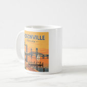 Vintag Jacksonville Florida Kaffeetasse (Vorderseite Links)