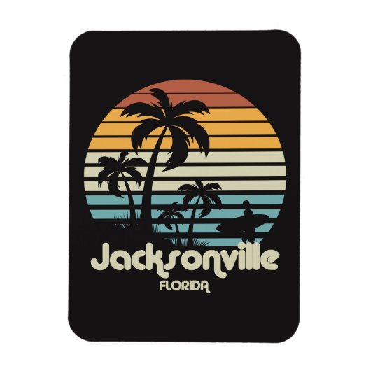 Vintag Jacksonville Florida Magnet (Vertikal)