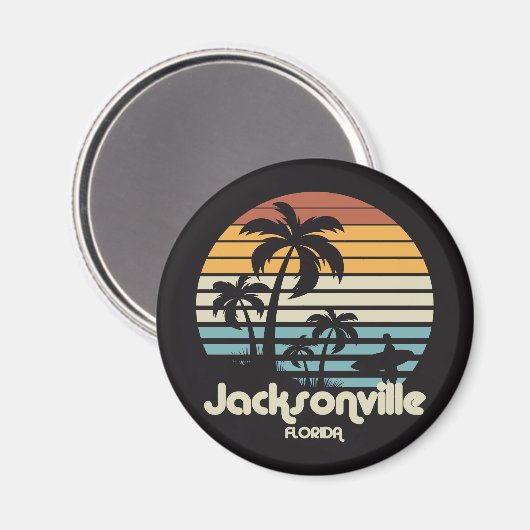 Vintag Jacksonville Florida Magnet (Vorderseite/Rückseite)